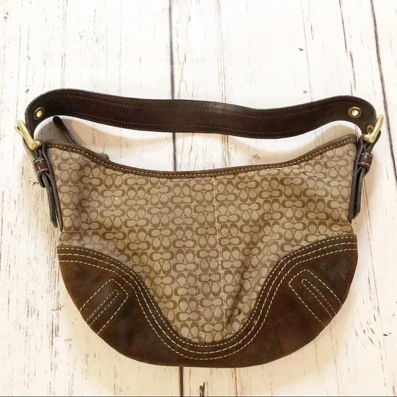 Coach | Bags | Coach Signature C Logo Brown Leather Mini Bag